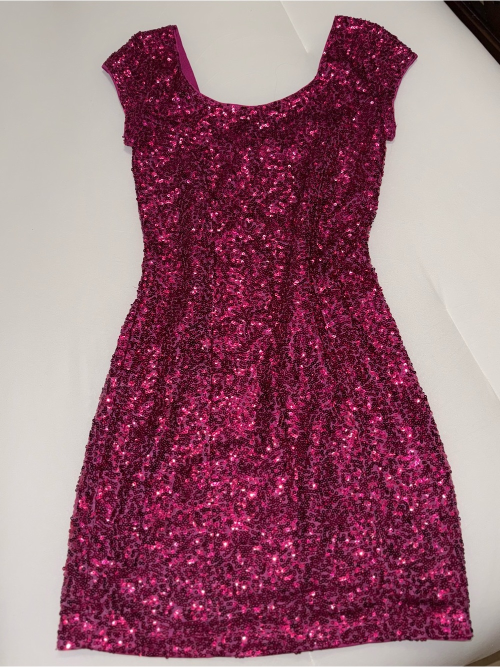 Sparkling Hot Pink Sequin Formal Dress for Women